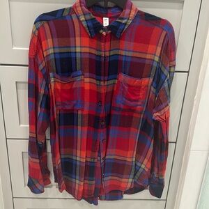 BP lightweight plaid flannel long sleeve shirt, M